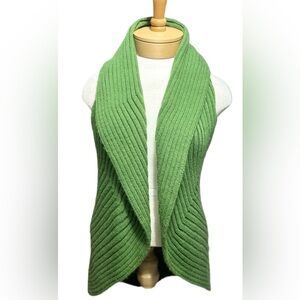 Alpaca Vest Sweater Green Peru  Small-medium